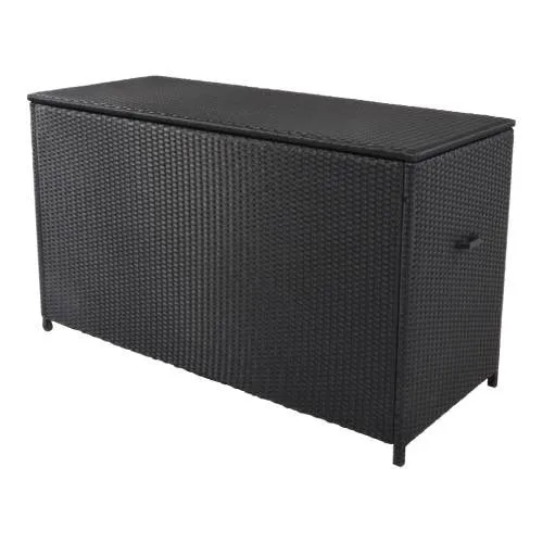 Kissenbox schwarz XXL, Gartenbox schwarz XXL, Breite 165 cm