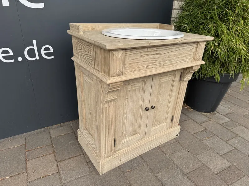 Waschtisch im Landhausstil, Einzelwaschtisch, Waschtisch Holz 85 cm