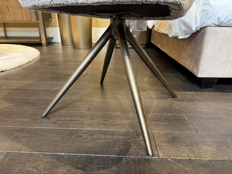 Stuhl taupe-Sand, Stuhl Bronze-Stuhlbeine, Breite 60 cm