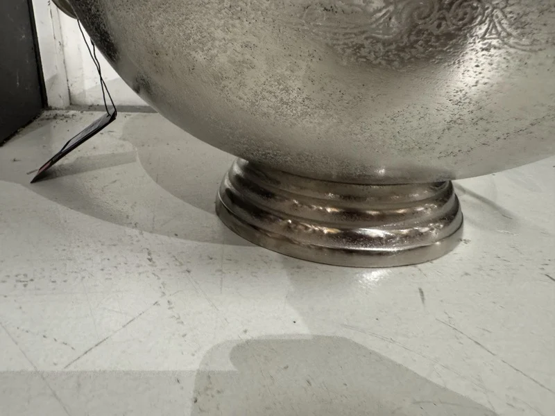 Weinkühler Antik-Silber, Sektkühler Silber, Durchmesser 50 cm