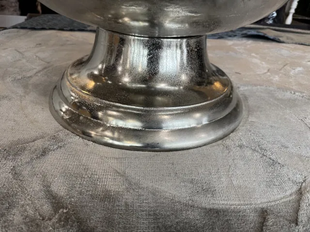 Weinkühler Hirschkopf Silber, Sektkühler Hirschkopf XXL, Champagnerkühler Silber Hirschkopf, Breite 107 cm (Ausverkauft)
