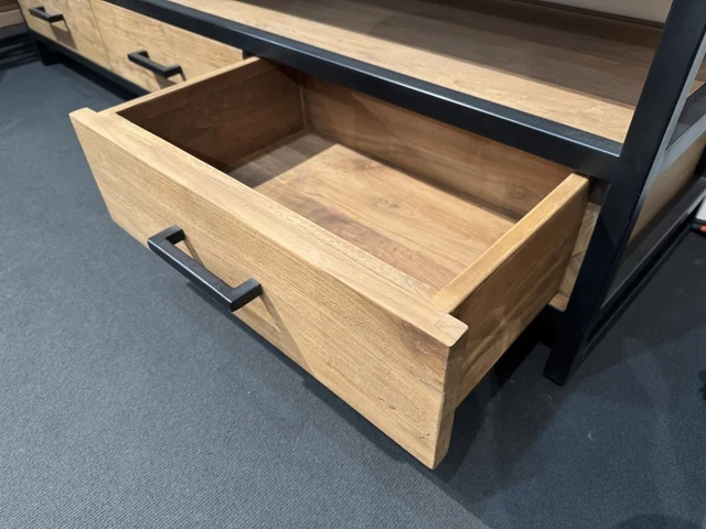 TV Schrank Teak, Fernsehschrank Massivholz Teak, Breite 120 cm