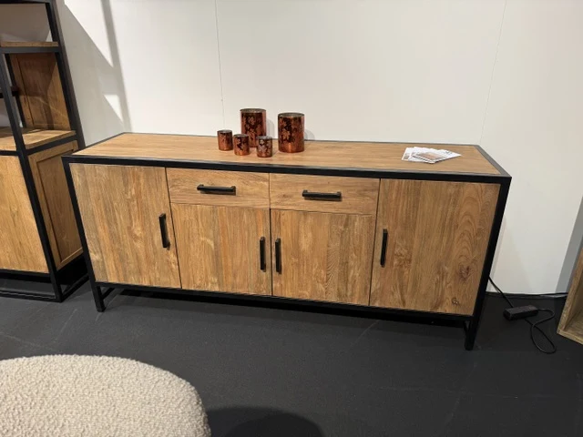 Sideboard Teak, Anrichte Massivholz Teak, Breite 180 cm