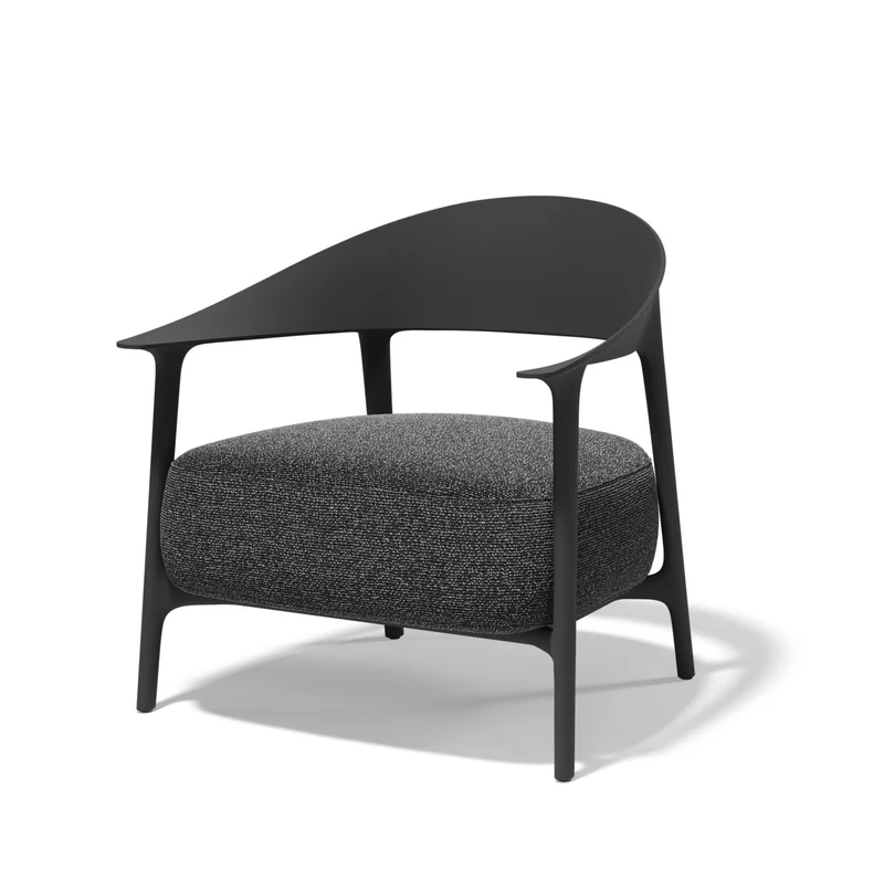 Sofa schwarz, Gartensofa schwarz, Breite 127 cm