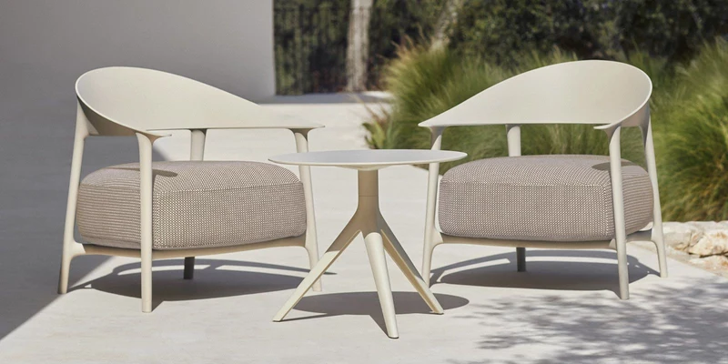 Sofa creme, Gartensofa creme, Breite 127 cm