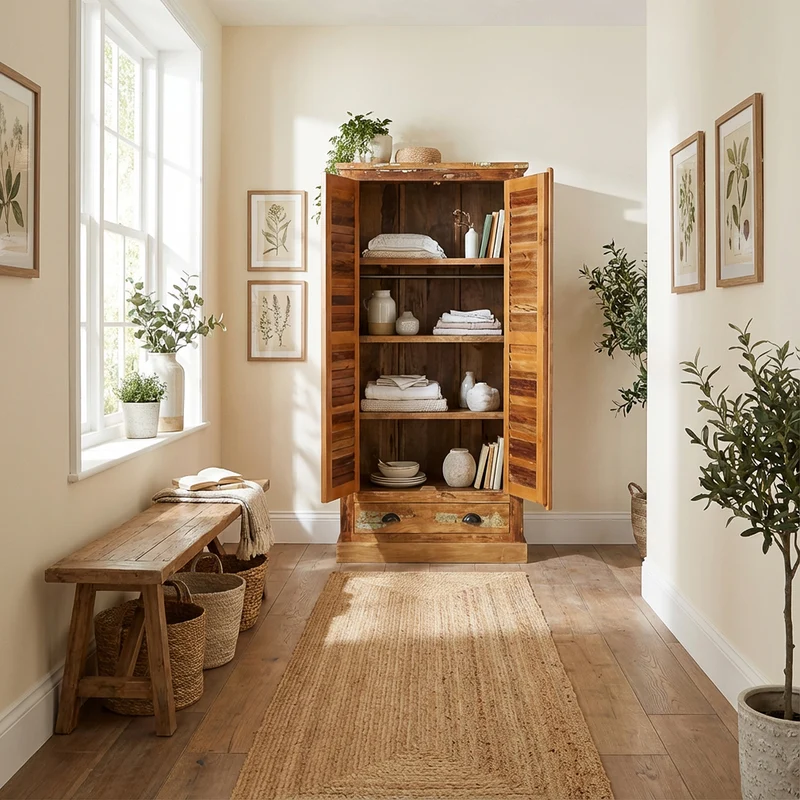 Massivholz Kleiderschrank – 180 cm hoch