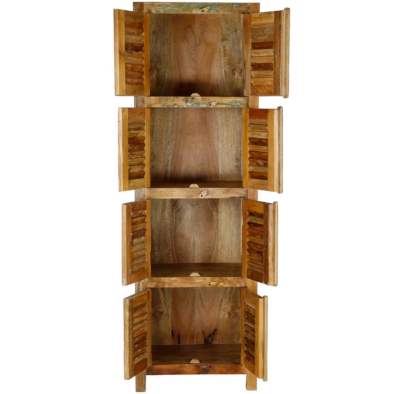 Massivholz Hochschrank – Schmal