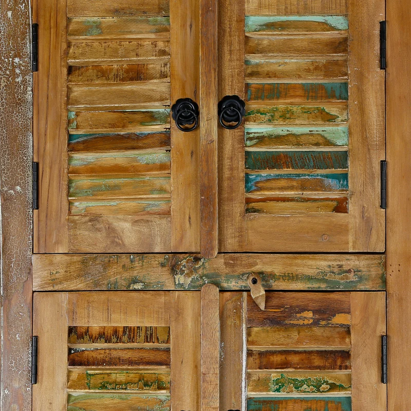 Massivholz Hochschrank – Schmal
