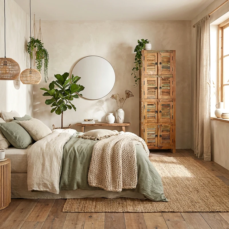 Massivholz Hochschrank – Schmal