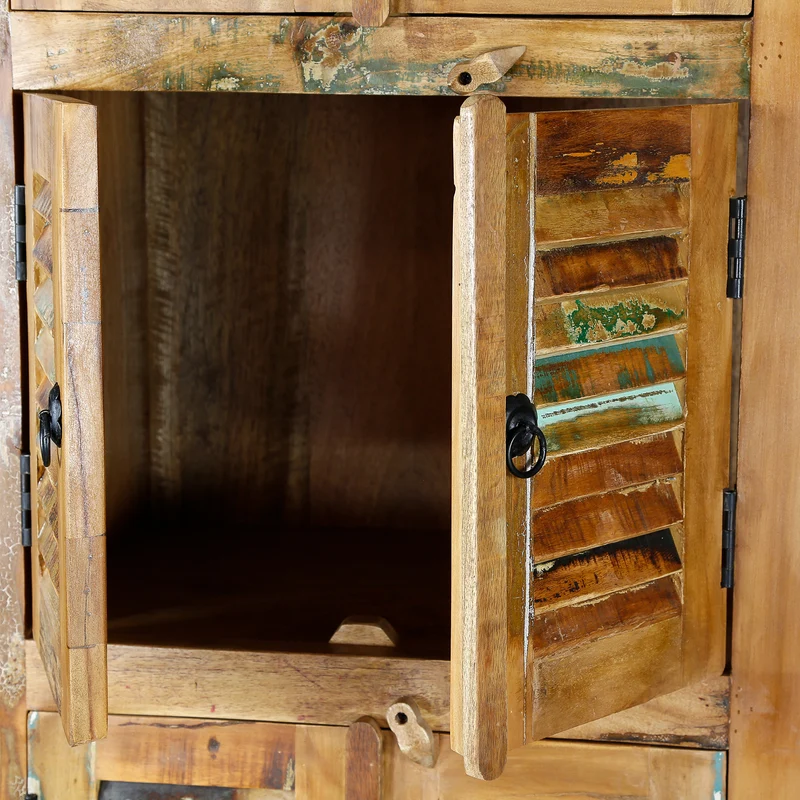 Massivholz Hochschrank – Schmal