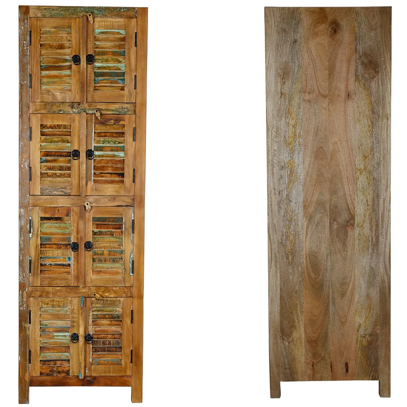 Massivholz Hochschrank – Schmal