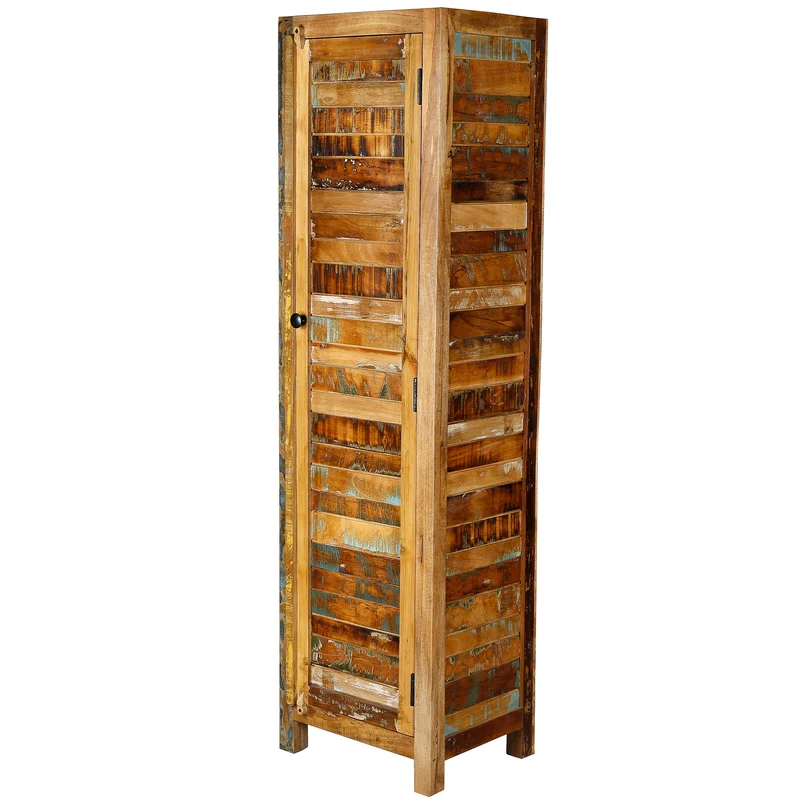 Massivholz Hochschrank – Schmal