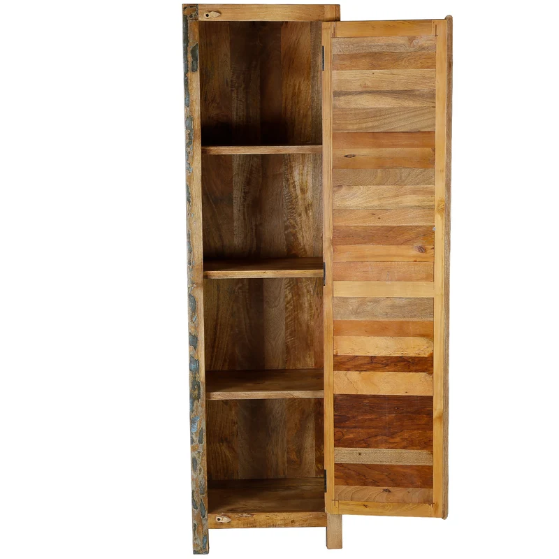 Massivholz Hochschrank – Schmal