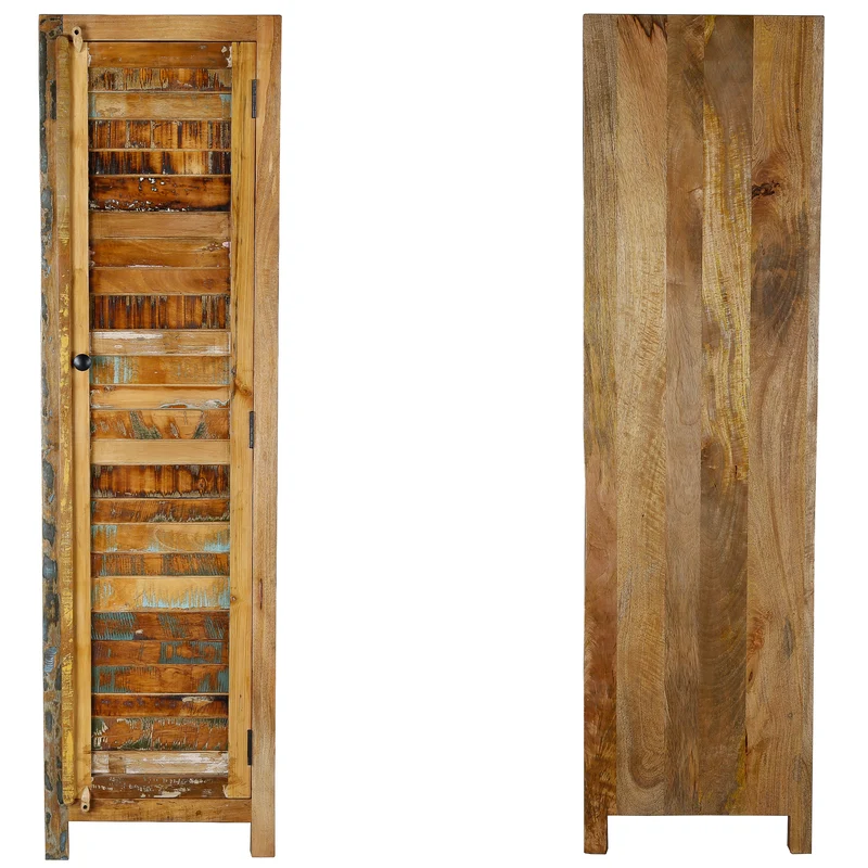 Massivholz Hochschrank – Schmal