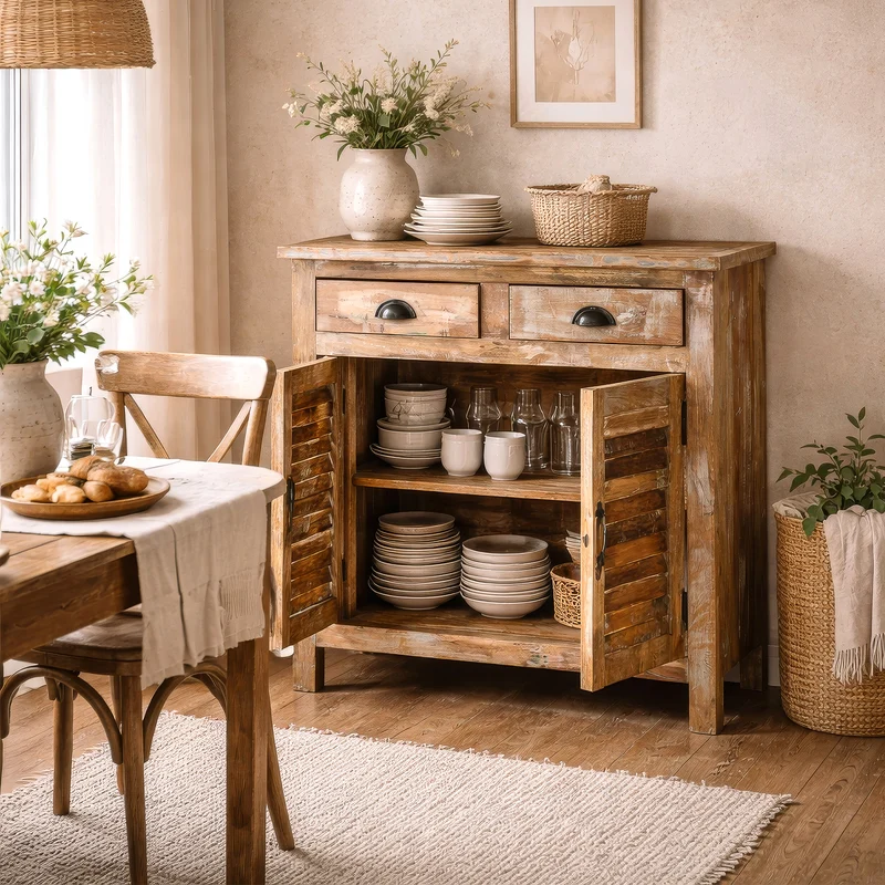 Highboard aus Massivholz