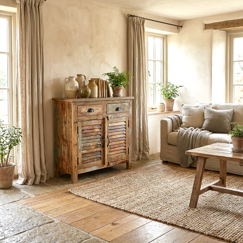 Highboard aus Massivholz