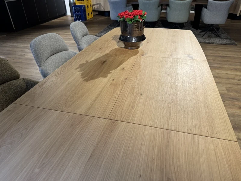 Tisch ausziehbar Eiche, Esstisch ausziehbar Eiche massiv, ausziehbarer Tisch Eiche, Länge 160-220 cm