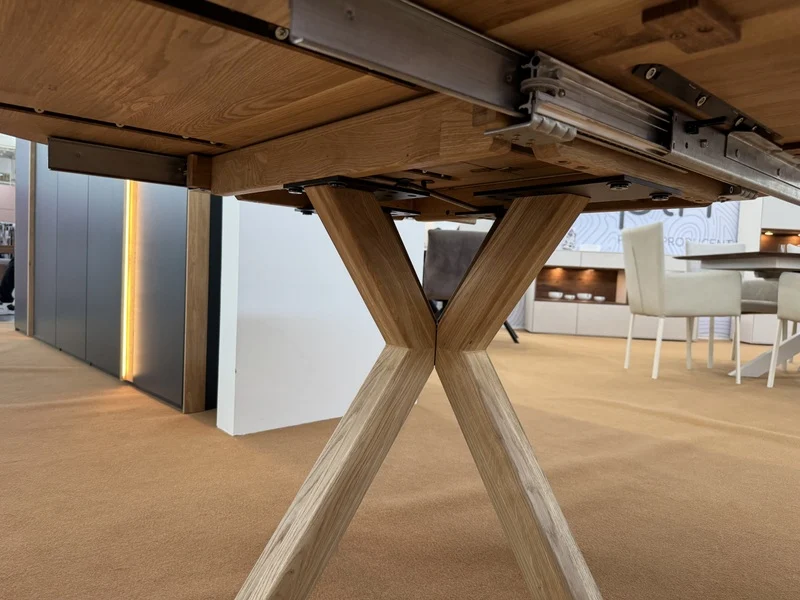 Esstisch rund ausziehbar Eiche, Tisch ausziehbarer rund, Tisch rund Eiche, Länge 120-170 cm