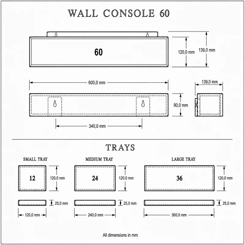 Städte Europas Wandkonsole 60 cm