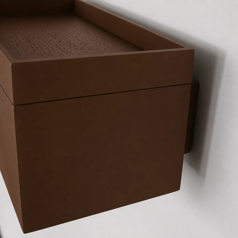 MOCHA 72 – Wandkonsole 72 cm mit 3 Tabletts in Kakao
