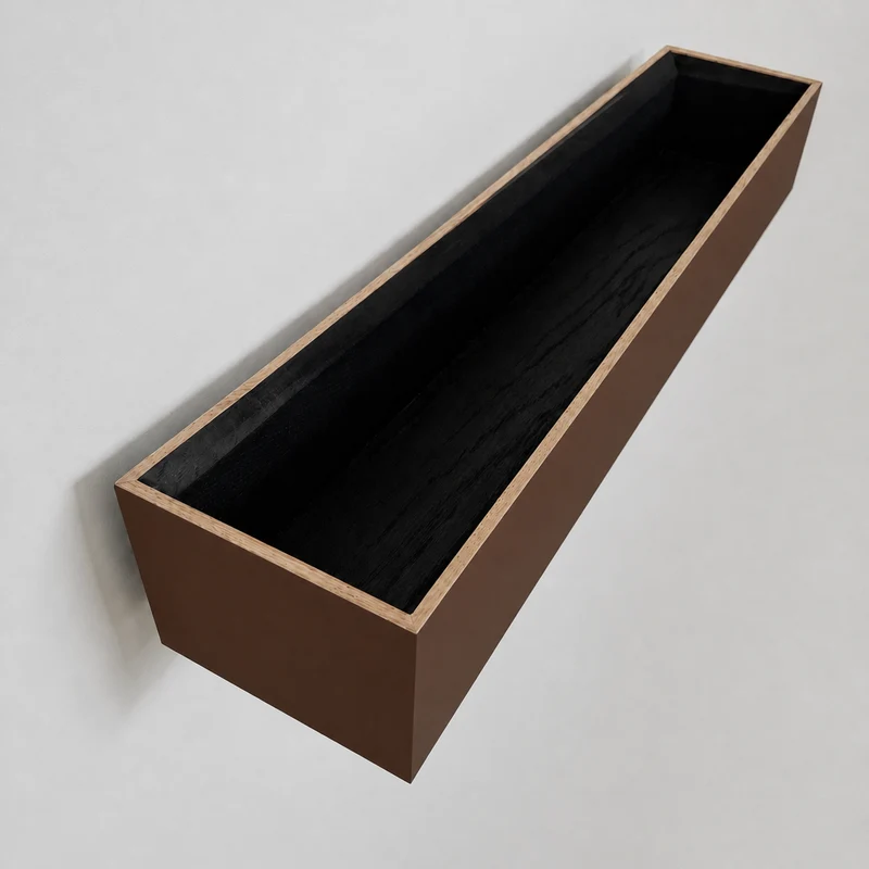 MOCHA 72 – Wandkonsole 72 cm mit 3 Tabletts in Eiche/Kakao