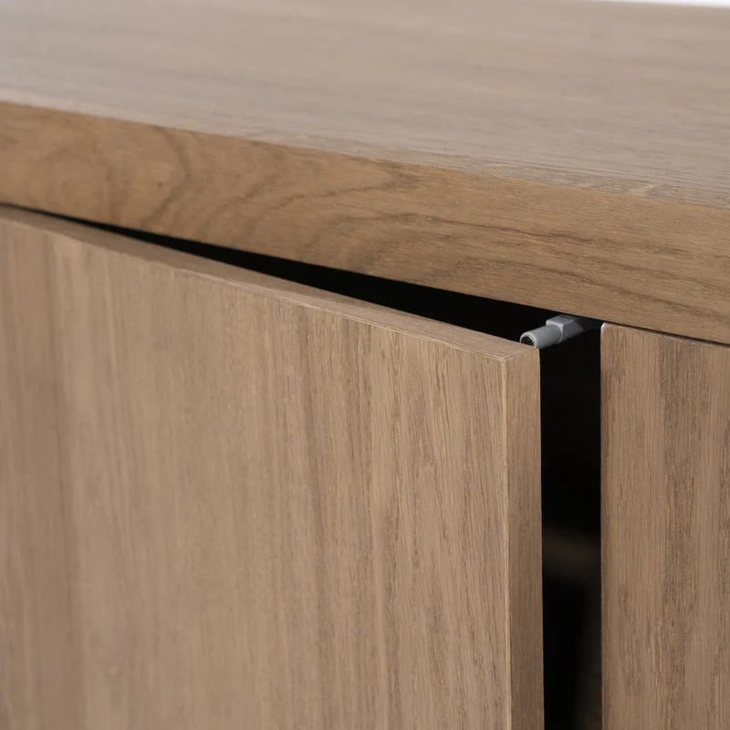 Sideboard hellbraun Eiche furniert, Anrichte braun Eiche furniert, Breite 200 cm