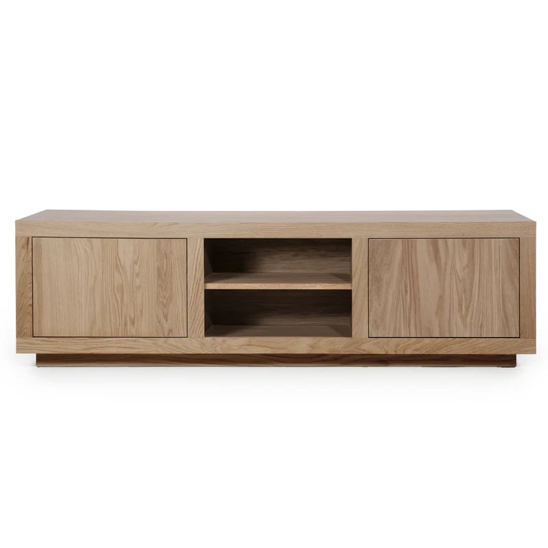 TV Schrank hellbraun Eiche furniert, Fernsehschrank Eiche furniert, Lowboard braun, Breite 160 cm