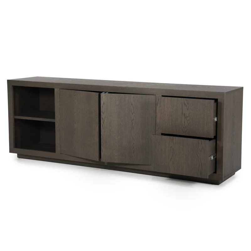 Sideboard braun Eiche furniert, Anrichte braun Eiche furniert, Breite 200 cm