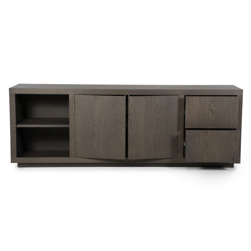 Sideboard braun Eiche furniert, Anrichte braun Eiche furniert, Breite 200 cm