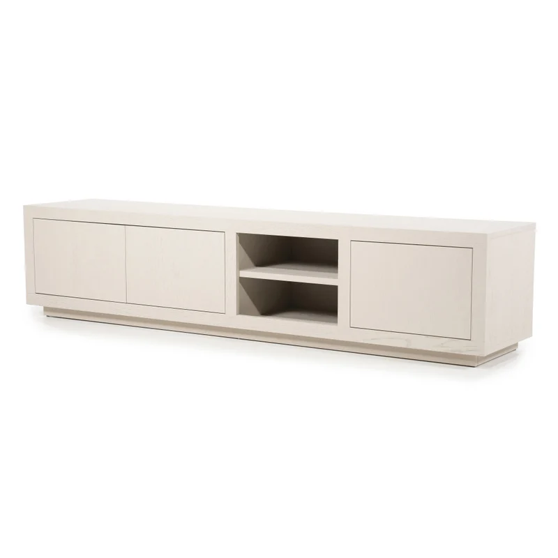 Fernsehschrank taupe Eiche furniert, TV Schrank taupe Eiche furniert, Lowboard taupe Eiche furniert, Breite 200 cm