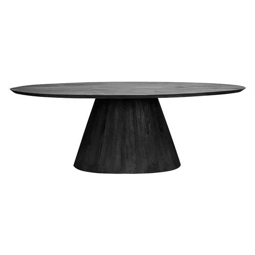 Esstisch schwarz oval, Tisch oval schwarz, Länge 240 cm