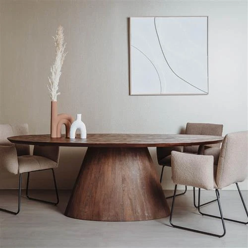 Esstisch braun oval, Tisch oval braun, Länge 240 cm