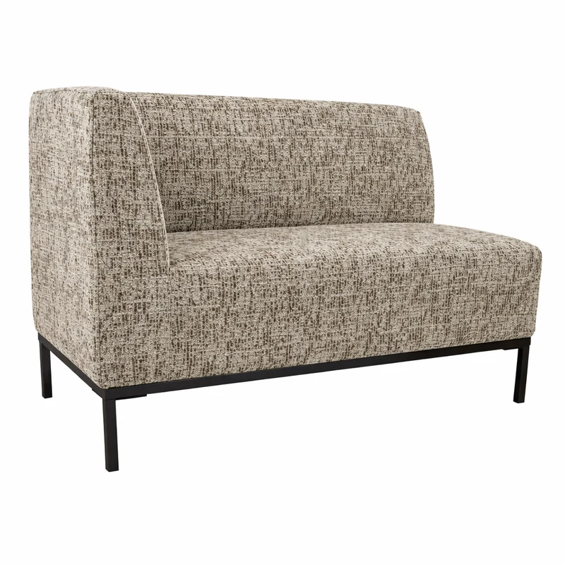 Eckbank links creme-taupe, Sitzbank creme-taupe, Länge 130 cm
