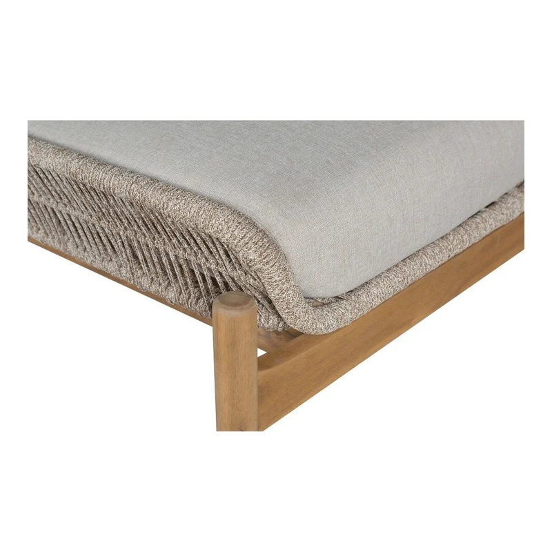 Sonnenliege taupe-braun Holz, Gartenliege Naturholz-braun