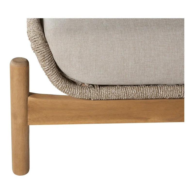 Sonnenliege taupe-braun Holz, Gartenliege Naturholz-braun