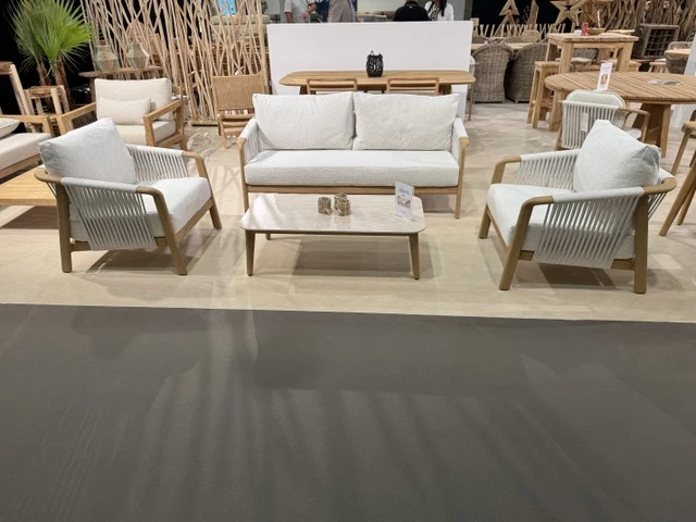 Gartenmöbel Lounge Set, Garten Lounge 2 Gartensessel, 1 Gartenbank, 1 Gartencouchtisch