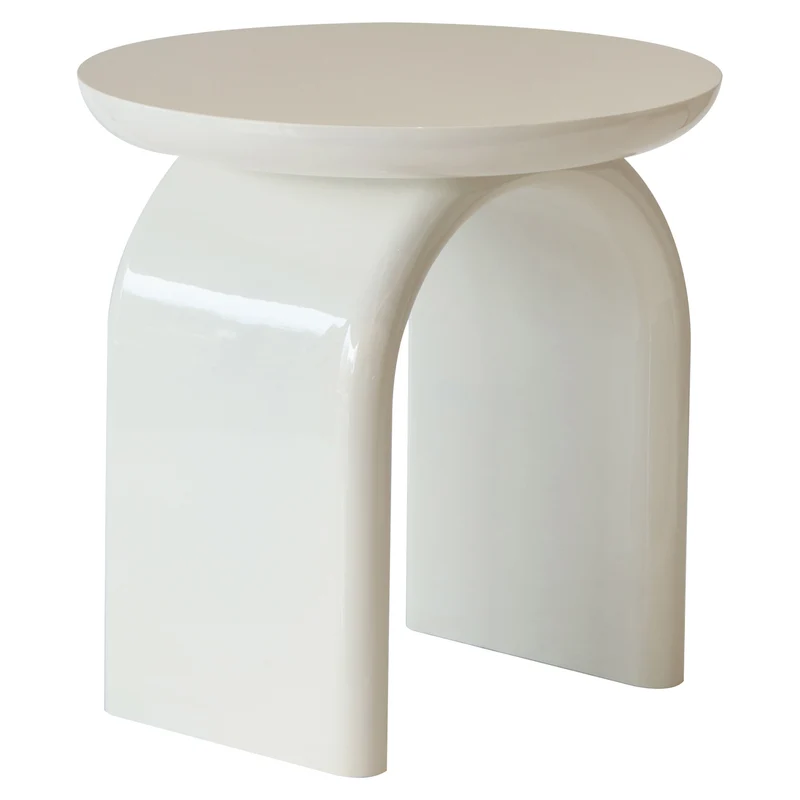Beistelltisch rund weiß, runder Beistelltisch weiß, Durchmesser 50 cm