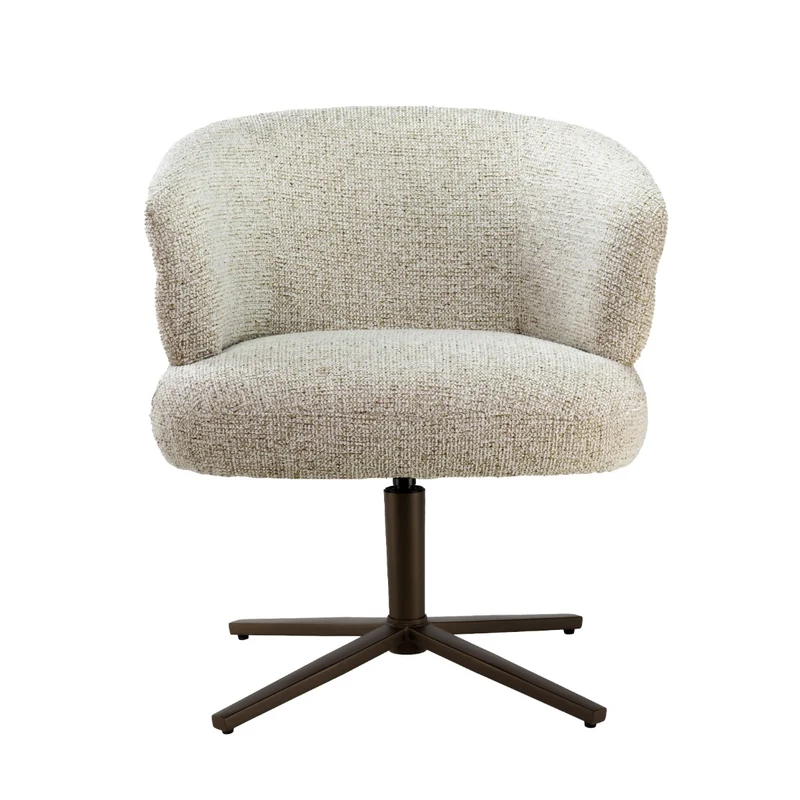 Stuhl drehbar Farbe beige, Esszimmerstuhl drehbar, Breite 69 cm