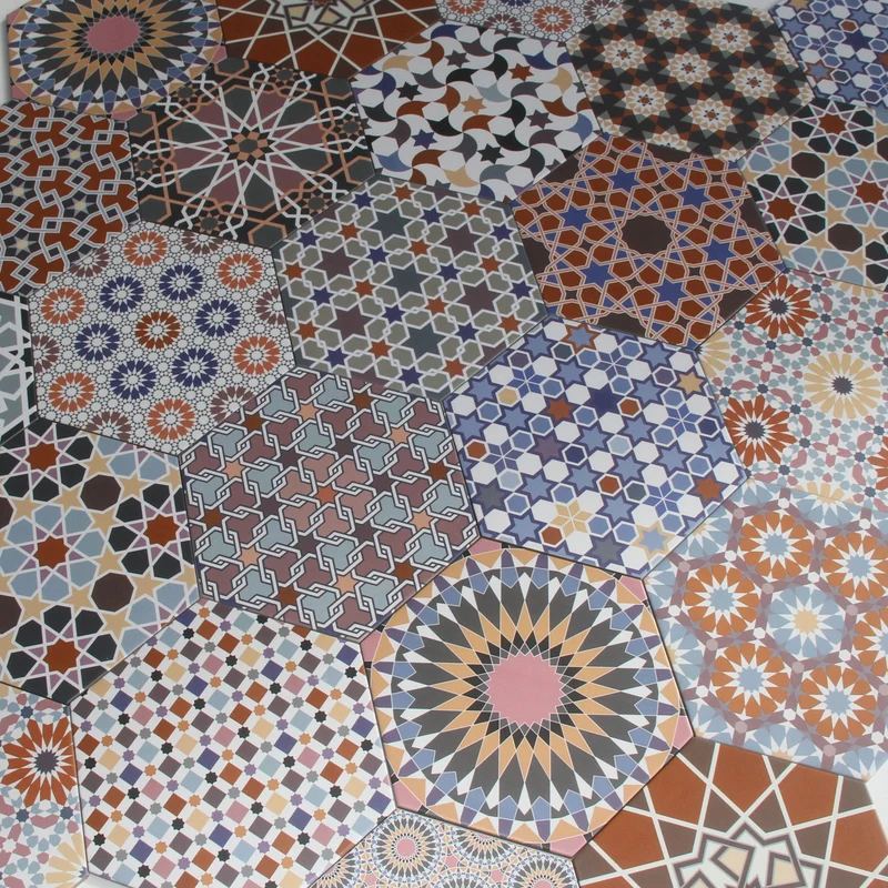 Musterfliese Hexagon Patchwork-Fliesen – FL6020