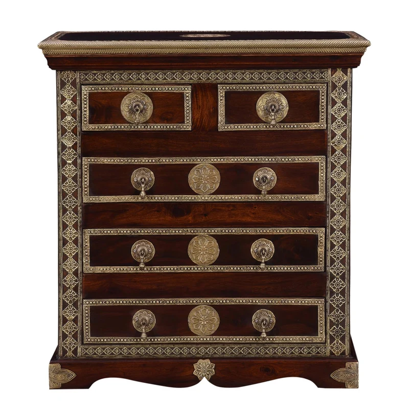 Orientalische Kommode Malek Braun