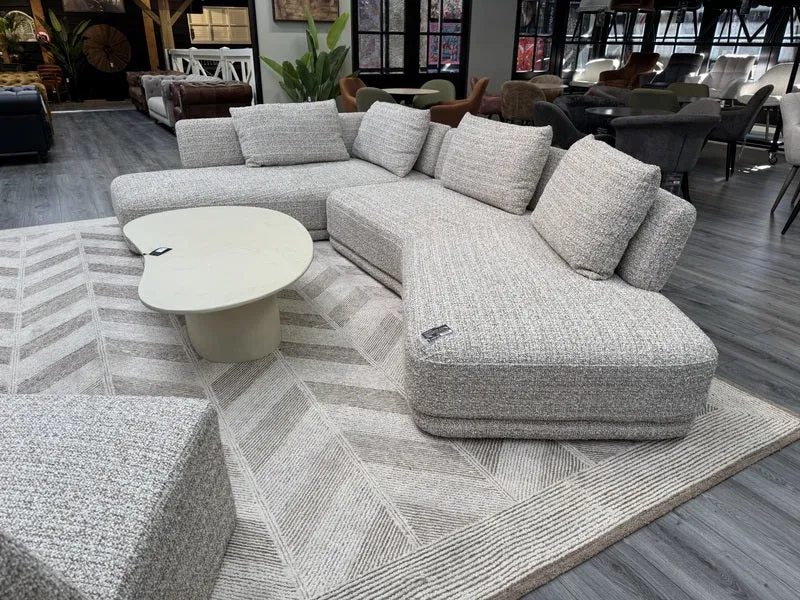 Loungesofa Farbe Sand-taupe, Ecksofa taupe, Breite 359 cm