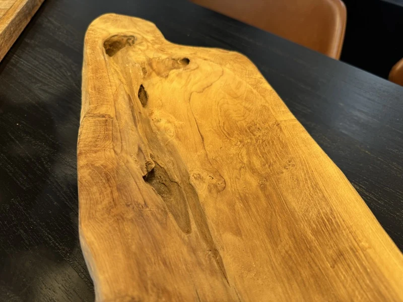 Holzschalle Teak, Deko-Schale, Länge 108 cm