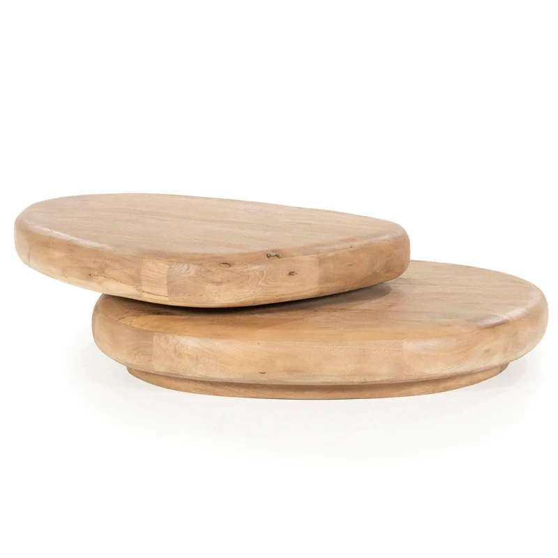 Couchtische ausziehbar-drehbar, Couchtisch Natur-Holz, Breite 100 cm