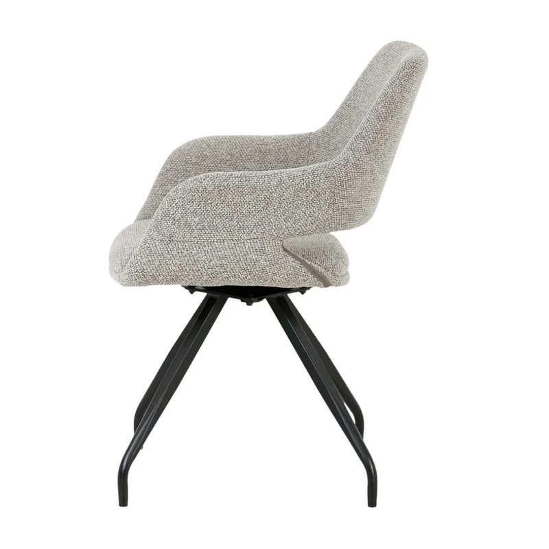 Stuhl drehbar Farbe taupe, Esszimmerstuhl taupe drehbar, Breite 61 cm