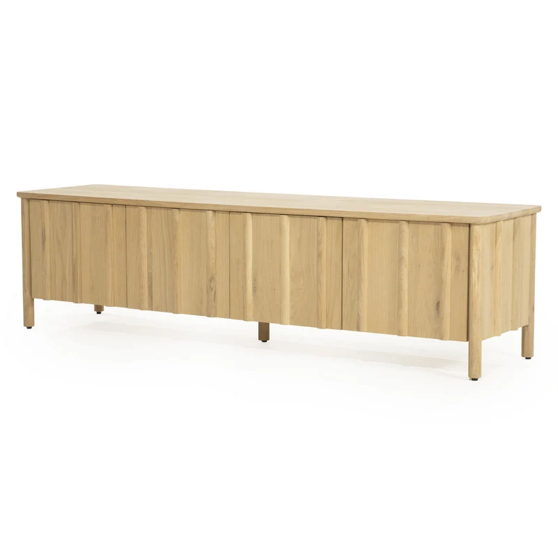 Fernsehschrank Holz furniert, TV Schrank Naturholz, Lowboard Holz, Breite 183 cm