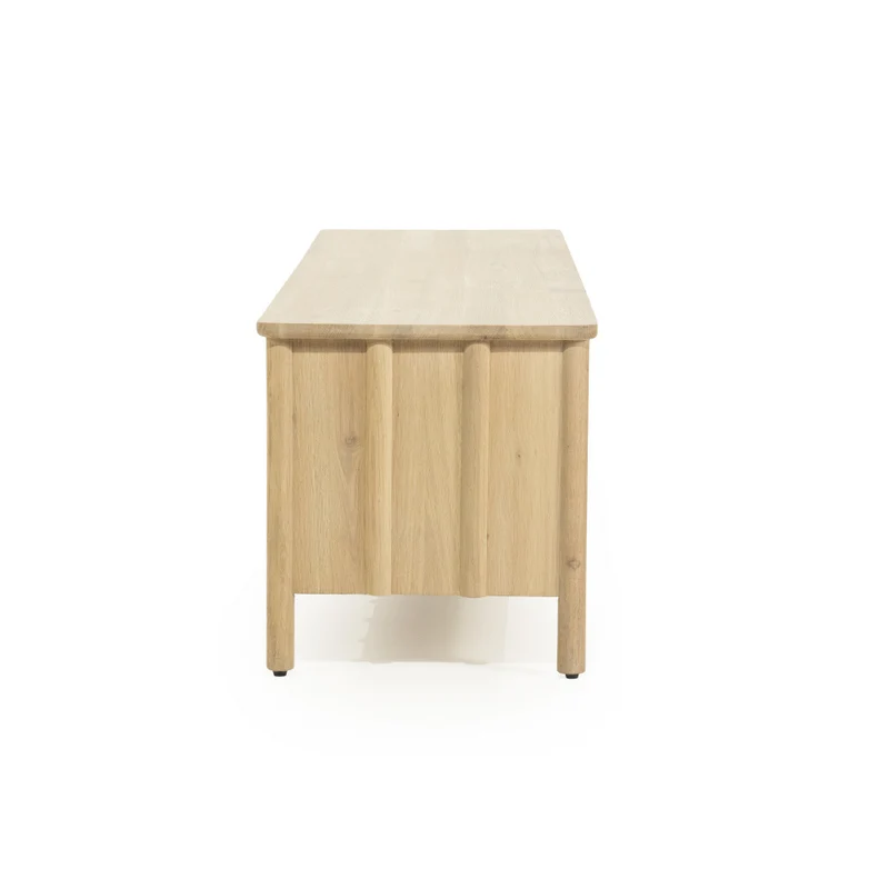 Fernsehschrank Holz furniert, TV Schrank Naturholz, Lowboard Holz, Breite 183 cm