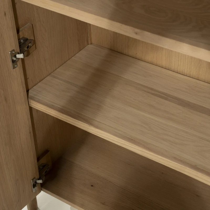 Kleiderschrank Holz furniert, Schrank Naturholz, Wohnzimmerschrank Holz, Breite 102 cm