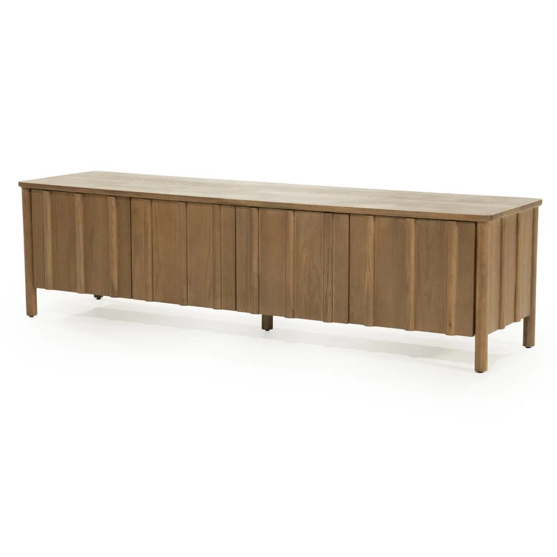 Fernsehschrank Holz furniert, TV Schrank Naturholz, Lowboard Holz, Breite 183 cm