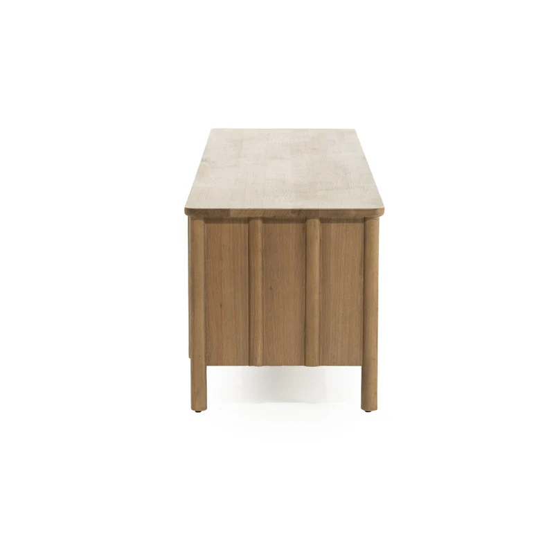 Fernsehschrank Holz furniert, TV Schrank Naturholz, Lowboard Holz, Breite 183 cm