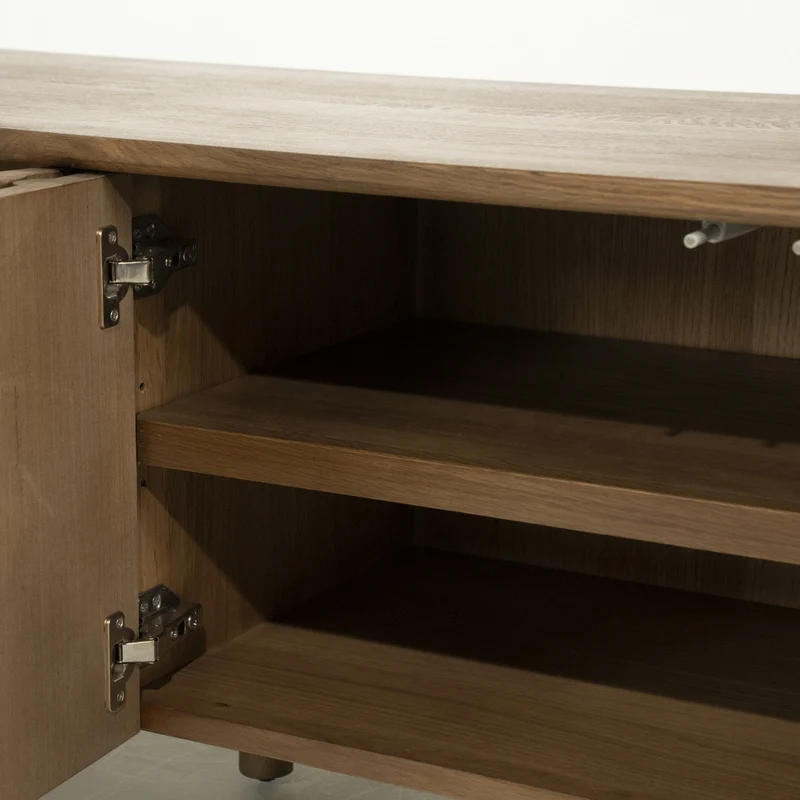Fernsehschrank Holz furniert, TV Schrank Naturholz, Lowboard Holz, Breite 183 cm